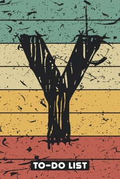 Paperback Y To-Do List: Task Writing & Note Taking Rounded To-Do List / Notebook Gift, 120 Pages, 6x9, Retro Vintage Background Cover, Matte F Book