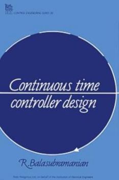 Hardcover Continuous Time Controller Design Book