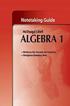 Paperback McDougal Littell Algebra 1: Student's Notetaking Guide Book