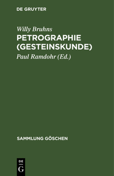 Hardcover Petrographie (Gesteinskunde) [German] Book