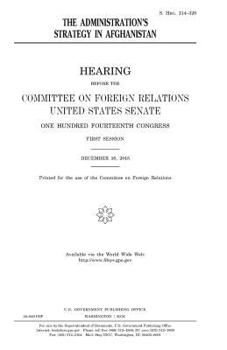 Paperback The administration's strategy in Afghanistan Book