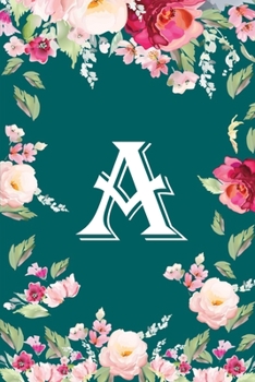 A: Flower Monogram Initial A Floral Watercolor Beautiful