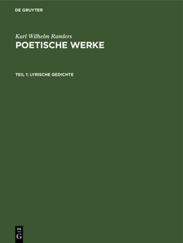 Hardcover Lyrische Gedichte [German] Book