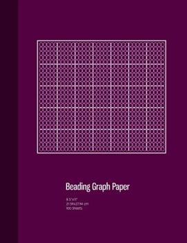 Beading Graph Paper: Peyote Stitch Graph Paper , Seed Beading Grid Paper, Beading on a Loom, 100 Sheets, Purple Cover (8.5"x11")