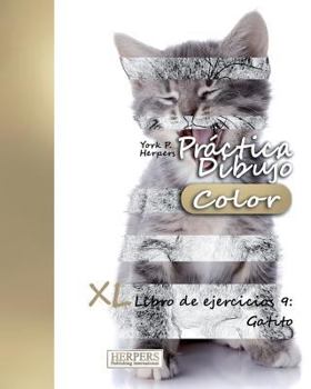 Paperback Práctica Dibujo [Color] - XL Libro de ejercicios 9: Gatito [Spanish] Book