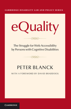 Hardcover Equality: The Struggle for Web Accessibility by Persons with Cognitive Disabilities Book