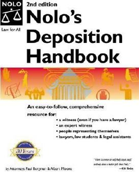 Paperback Nolo's Deposition Handbook Book