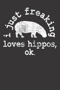Notebook: Hippo Lover Hippopotamus Funny Gift Dot Grid 6x9 120 Pages