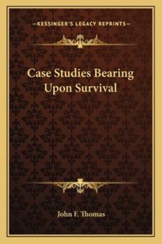 Paperback Case Studies Bearing Upon Survival Book