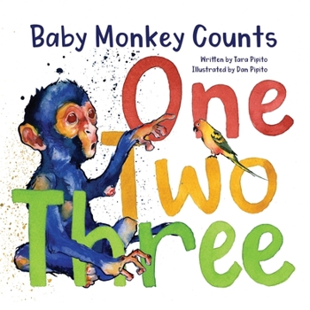Paperback Baby Monkey Counts Book