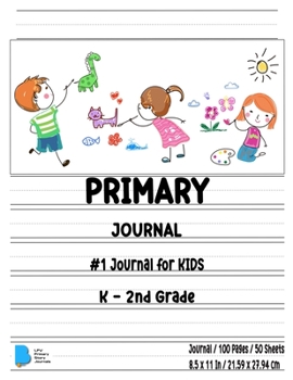 Paperback Primary Story Book: Dotted Midline and Picture Space Grades K-2 School Exercise Book Draw and Write 100 Story Pages - ( Kids Composition N Book