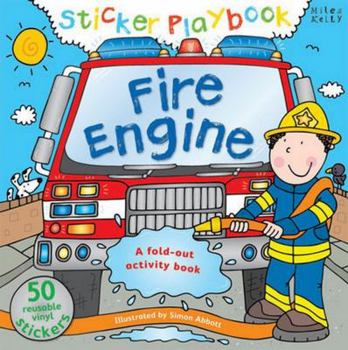 Paperback Sticker Playbook Fire Engine: A Fold-Out Story Activity Book for Toddlers Book