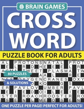 Paperback Crossword Puzzle Book For Adults: Crossword Book-Yoga for the Brain And Puzzle Book For free Time With Solutions [Large Print] Book