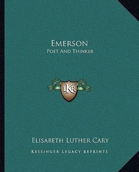 Paperback Emerson: Poet and Thinker Book