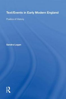Hardcover Text/Events in Early Modern England: Poetics of History Book