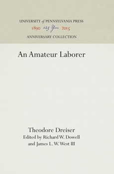 Hardcover An Amateur Laborer Book