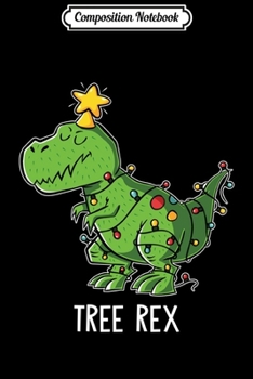 Paperback Composition Notebook: Tree Rex Christmas Long Sleeve Dinosaur Christmas Gift Journal/Notebook Blank Lined Ruled 6x9 100 Pages Book