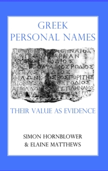 Hardcover Pba 104: Greek Personl Names C Book