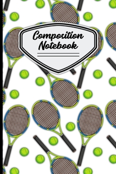 Paperback Composition Notebook: 6" X 9" Tennis Pattern Book