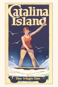 Paperback The Vintage Journal Woman on Wake Board Catalina Island Book