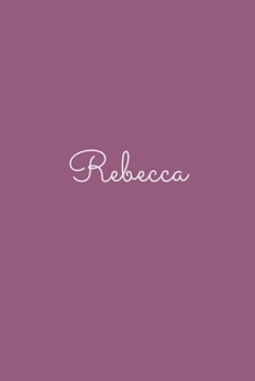 Rebecca: notebook with the name on the cover, elegant, discreet, official notebook for notes, dot grid notebook,