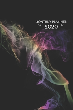 Monthly Planner: Colorful Smoke Monthly Planner Notebook 6x9 Inches 100 pagesWeekly & Monthly Planner + Calendar Views