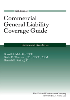 Paperback Commercial General Liability 12th Edition Book