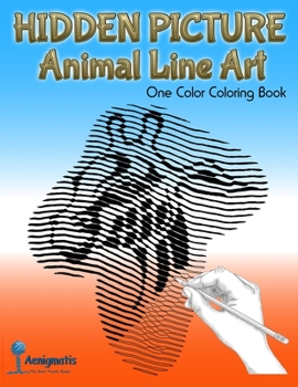Paperback Hidden Picture Animal Line Art: One Color Coloring Book