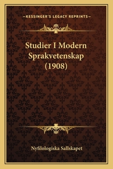 Paperback Studier I Modern Sprakvetenskap (1908) [Swedish] Book