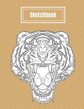 Paperback Tiger Sketchbook: Sketchbook Sketchpad Drawing Book. Tiger Cover - For Coloured Pencils, Ink, Crayon & Pastels 8.5 x 11" Book