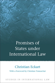 Hardcover Promises of States Under International Law Book