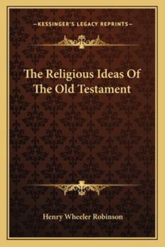 Paperback The Religious Ideas Of The Old Testament Book