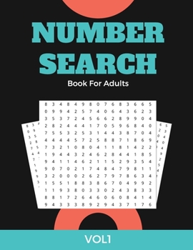 Paperback Number Search Book For Adults VOL1: Large Print Puzzle Book Gift With Solutions Book