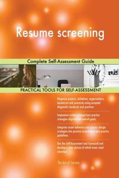 Paperback Resume screening Complete Self-Assessment Guide Book