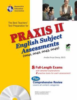 Paperback PRAXIS II: English Subject Assessment 0041,0042,0043,0049 [With CDROM] Book