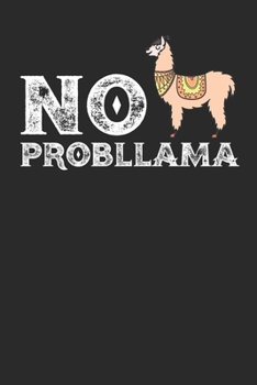 No probllama: Lined journal paperback notebook 100 page ,gift journal/agenda/notebook to write, great gift, 6 x 9 Notebook
