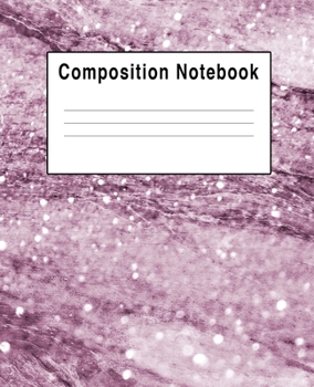 Paperback Composition Notebook: Faux Sparkle Purple Book