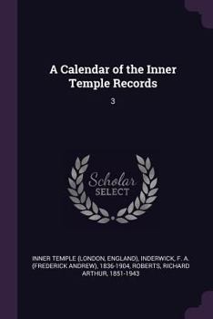 Paperback A Calendar of the Inner Temple Records: 3 Book