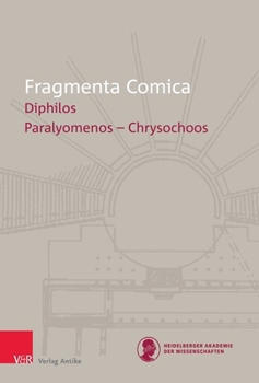 Hardcover Fragmenta Comica 25.2 Diphilos Frr. 59-85 Book