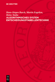 Hardcover Algorithmisches System Entscheidungstabellentechnik [German] Book