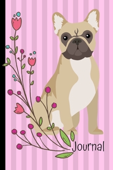 Journal: Anxiety Journal and Coloring Book 6x9 90 Pages Positive Affirmations Mandala Coloring Book French Bulldog Pink Cover