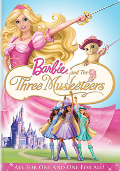 DVD Barbie and The Three Musketeers Book