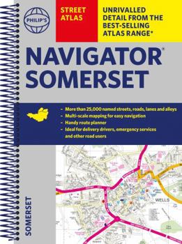 Spiral-bound Philip's Street Atlas Navigator Somerset Book