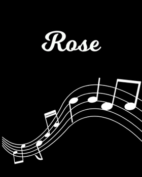 Paperback Rose: Sheet Music Note Manuscript Notebook Paper - Personalized Custom First Name Initial R - Musician Composer Instrument C Book