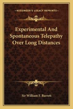 Paperback Experimental And Spontaneous Telepathy Over Long Distances Book