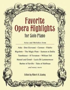 Paperback Favorite Opera Highlights for Solo Piano Book