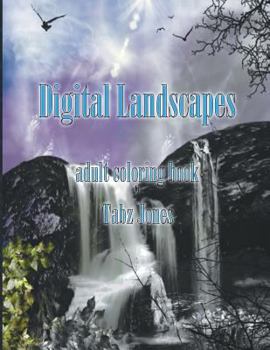 Paperback Digital Landscape Adult Coloring Book