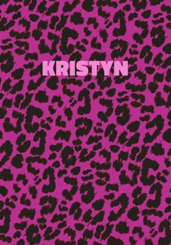 Paperback Kristyn: Personalized Pink Leopard Print Notebook (Animal Skin Pattern). College Ruled (Lined) Journal for Notes, Diary, Journa Book