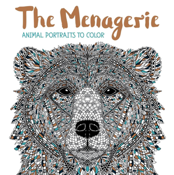 Paperback The Menagerie: Animal Portraits to Color Book