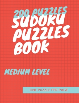 Paperback Sudoku Puzzles Book: Medium Level Sudoku, Medium Sudoku Puzzles Book for Seniors, Sudoku for Adults, 200 Large Print Sudoku Puzzles, Sudoku Book